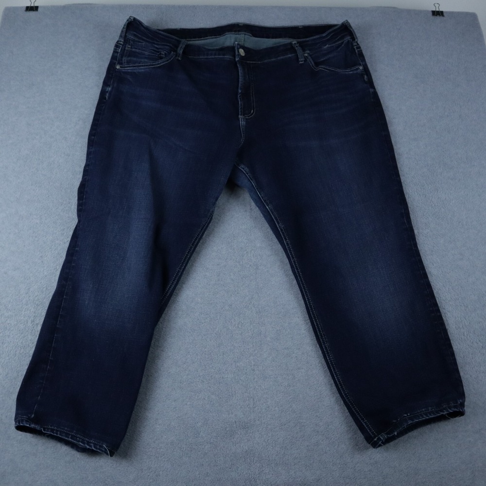 Silver Jeans Womens 24‎ Boyfriend 5-Pocket Stretch Flex Denim Blue